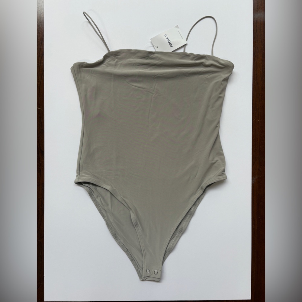 NWT Forever 21 Light Gray Bodysuit